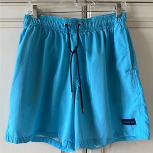 Men's 7” Blue Bamboo Ave Shorts with Drawstring. No liner. Size large